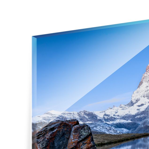 Wohndeko Fotografie Stellisee vor dem Matterhorn
