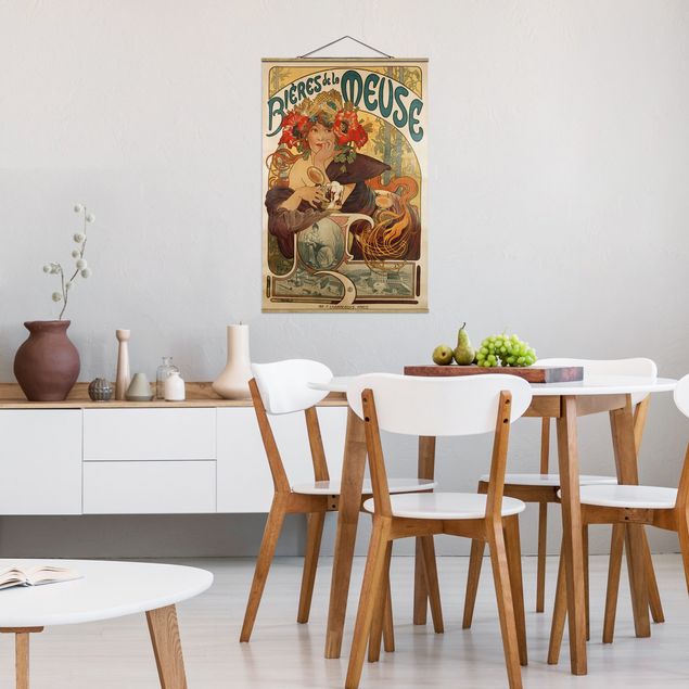 Küche Dekoration Alfons Mucha - Plakat für La Meuse Bier