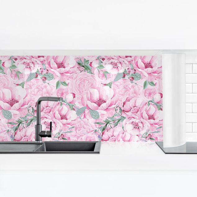 Andrea Haase Bilder Rosa Blütentraum Pastell Rosen in Aquarell