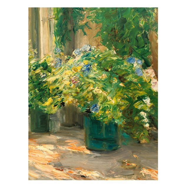 Impressionismus Bilder kaufen Max Liebermann - Blumentöpfe vor dem Haus