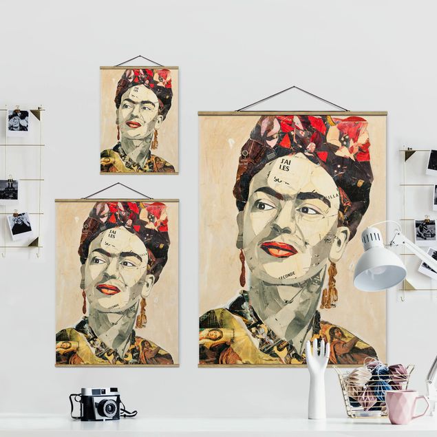 Wanddeko Büro Frida Kahlo - Collage No.2
