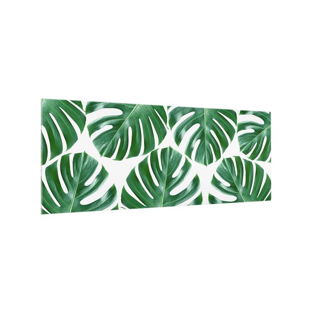 Wanddeko Muster Tropische grüne Blätter Monstera