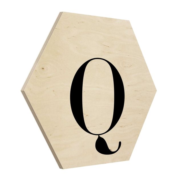 Wanddeko Büro Buchstabe Serif Weiß Q