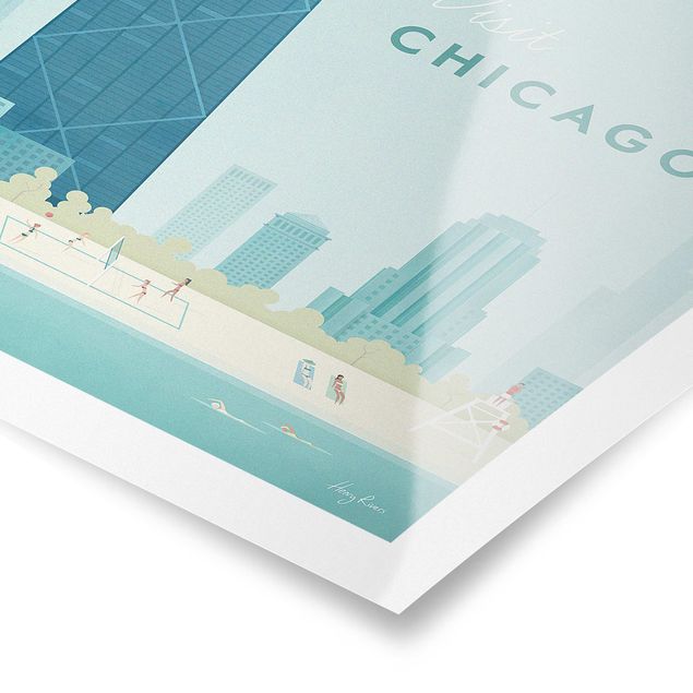Wanddeko Büro Reiseposter - Chicago
