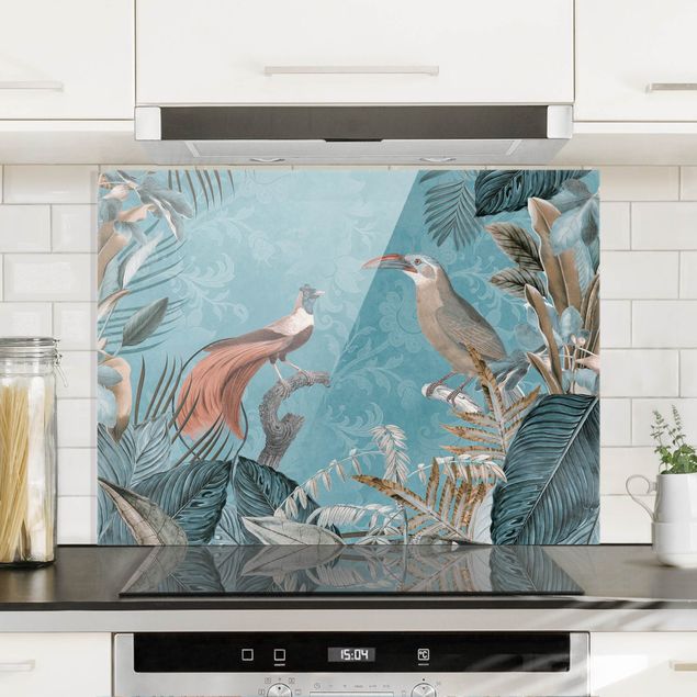 Küche Dekoration Vintage Collage - Paradiesvögel