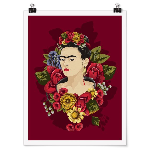 Wanddeko Esszimmer Frida Kahlo - Rosen