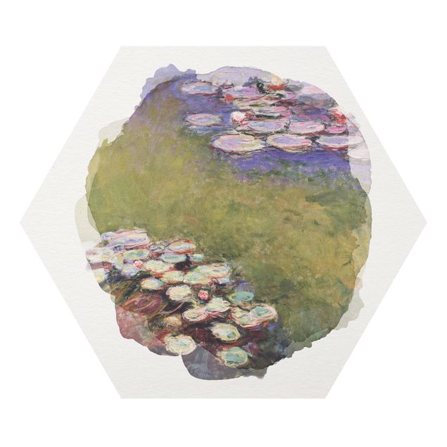 Wanddeko Esszimmer Wasserfarben - Claude Monet - Seerosen