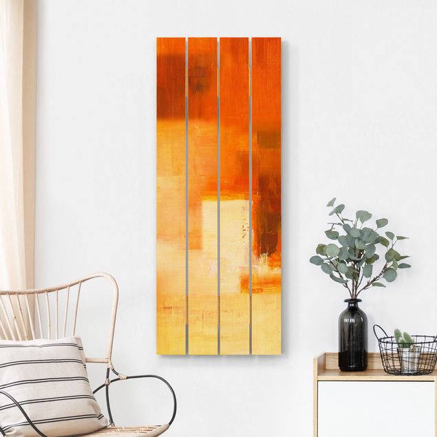 Wanddeko Flur Komposition in Orange und Braun 03