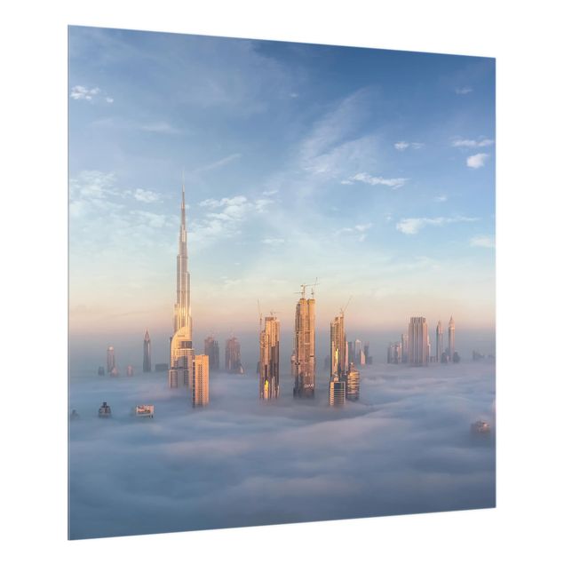 Wanddeko Architektur Dubai über den Wolken
