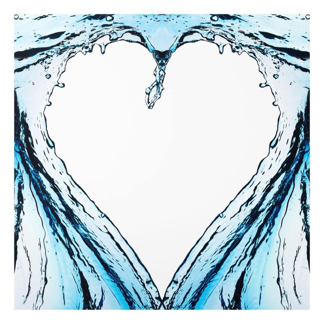 Glas Spritzschutz - Fluid Heart - Quadrat - 1:1