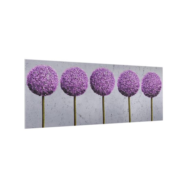 Wanddeko violett Allium Kugel-Blüten
