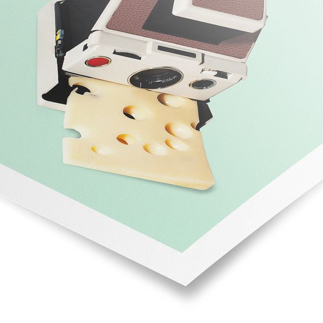 Wanddeko Büro Kamera mit Käse
