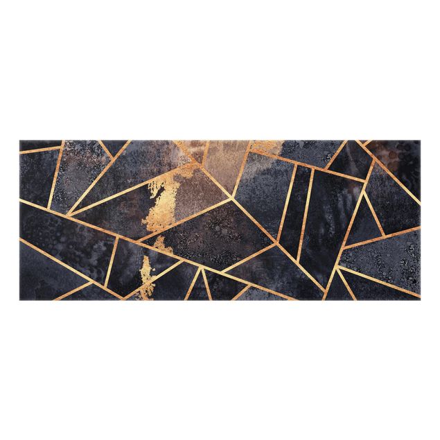 Wanddeko Muster Onyx mit Gold