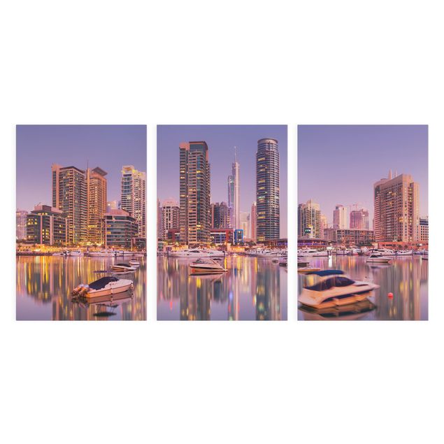 Wanddeko Esszimmer Dubai Skyline und Marina