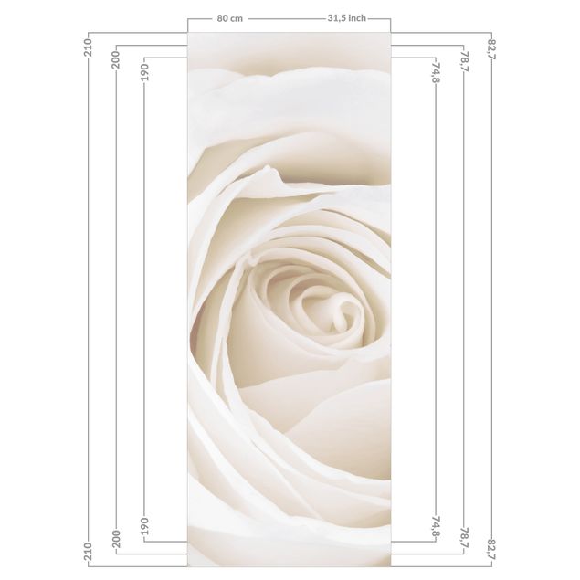 Deko Landhaus Pretty White Rose
