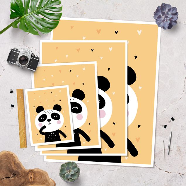 Wanddeko Panda Der glückliche Panda