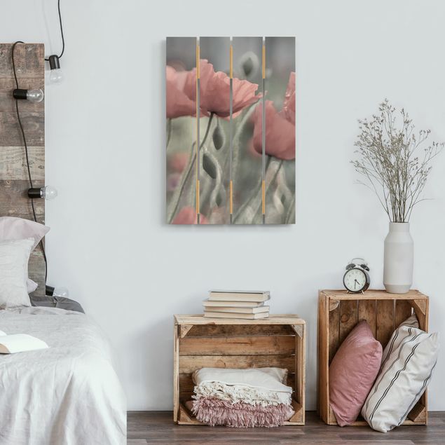 Wanddeko Schlafzimmer Malerische Mohnblumen