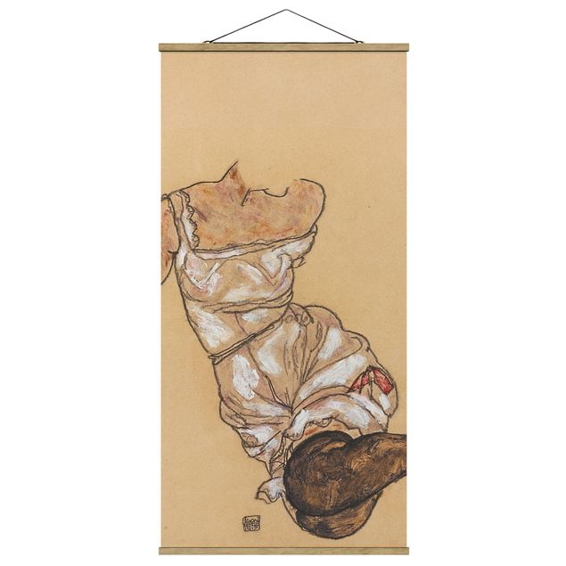 Wanddeko Schlafzimmer Egon Schiele - Weiblicher Torso in Unterwäsche