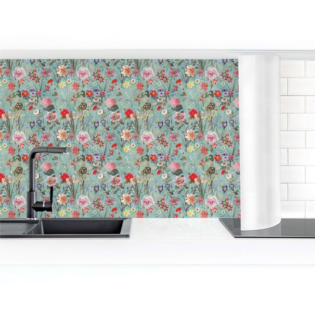 Wanddeko Büro Wildblumenwiese