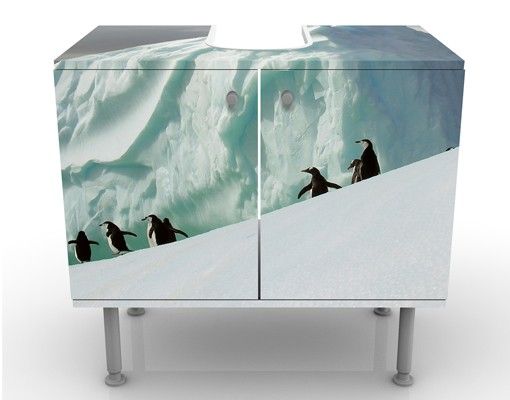 Wanddeko Gäste WC Arctic Penguins