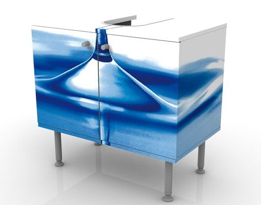 Waschbeckenunterschrank mit Motiv Blue Drop