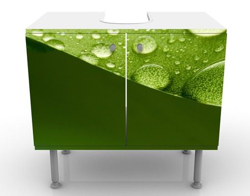 Waschbeckenunterschrank mit Motiv Drops of Nature