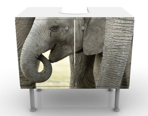 Waschbeckenunterschränke grau Elefantenliebe