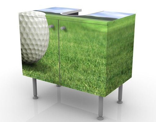 Waschbeckenunterschrank mit Motiv Golfball