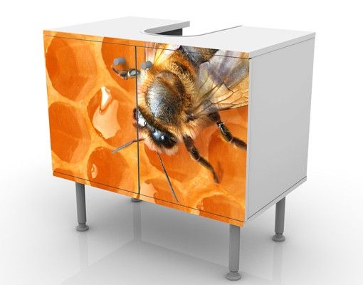 Waschbeckenunterschrank - Honey Bee - Badschrank Orange