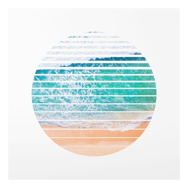 Wanddeko Fotomontage Ozean im Kreis