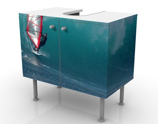 Waschbeckenunterschrank - The Surfer - Badschrank Blau