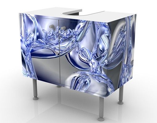 Waschbeckenunterschrank - Liquid Smoke - Badschrank Blau