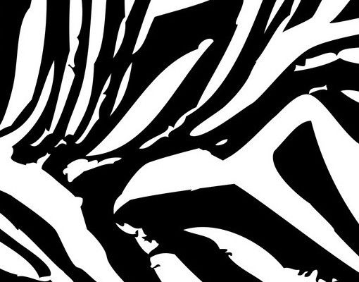 Postkasten schwarz Zebra Design