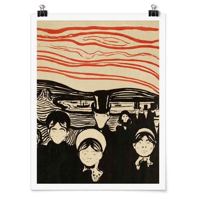Post Impressionismus Bilder Edvard Munch - Angstgefühl