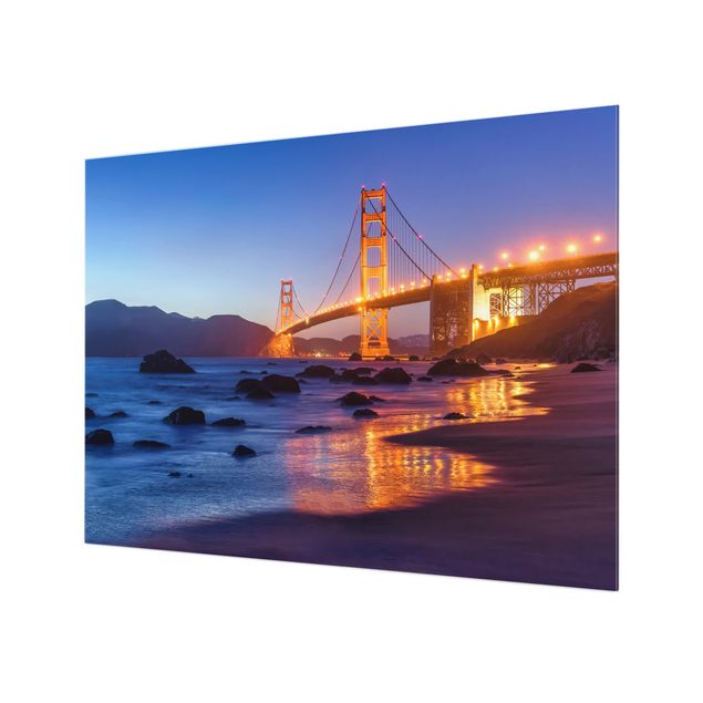Wohndeko Fotografie Golden Gate Bridge am Abend