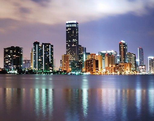 Wohndeko Amerika Miami bei Nacht