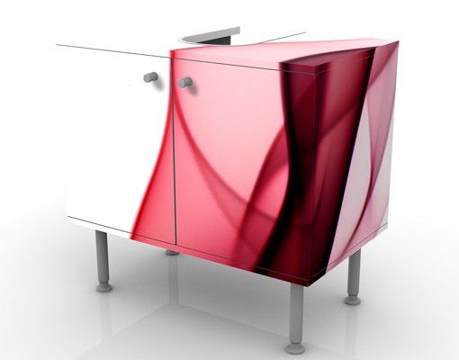 Waschbeckenunterschrank mit Motiv Red Nebula