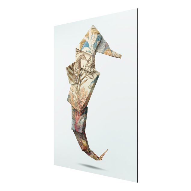 Wanddeko Esszimmer Origami Seepferdchen