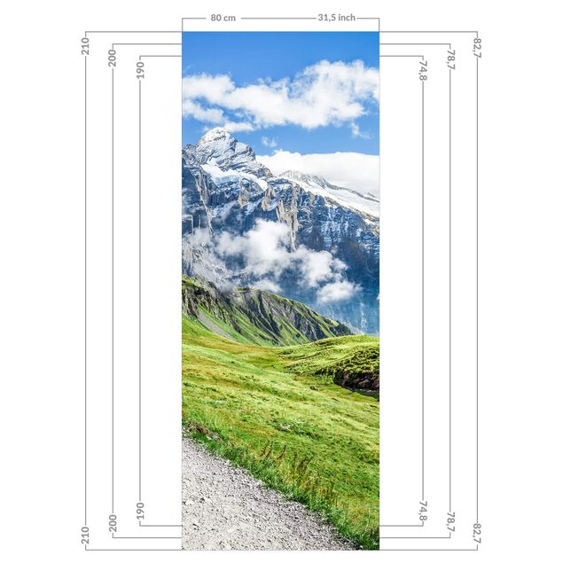 Wanddeko Landschaftspanorama Grindelwald Panorama