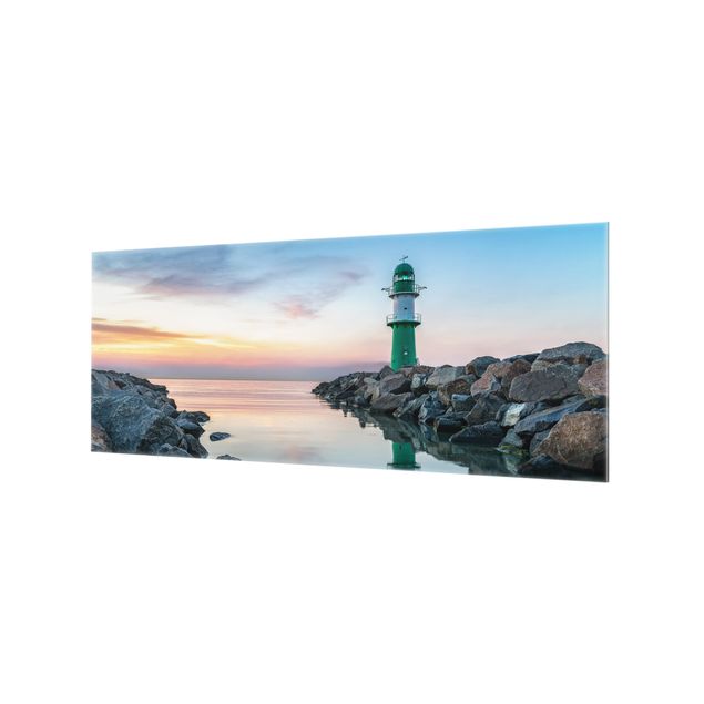 Deko Sonnenuntergang Sunset at the Lighthouse