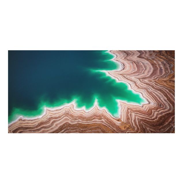 Wanddeko Fotografie Schichtenlandschaft am Toten Meer