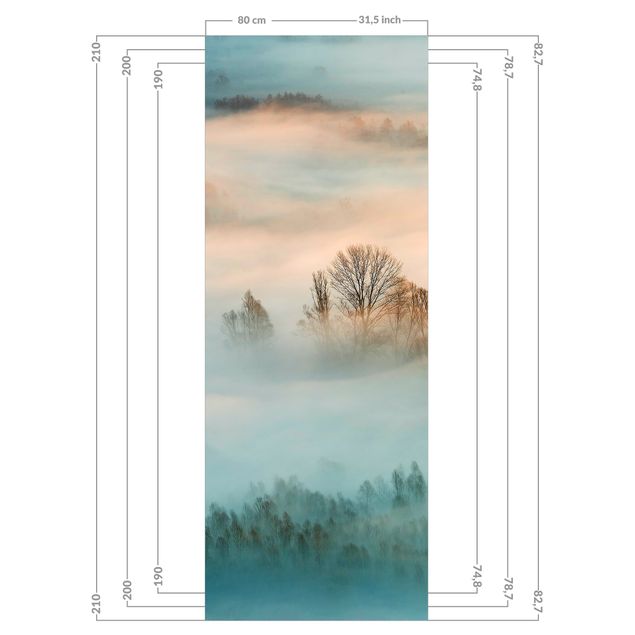 Deko Fotografie Nebel bei Sonnenaufgang