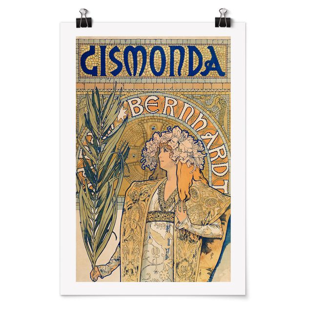 Wanddeko Flur Alfons Mucha - Plakat für Theaterstück Gismonda