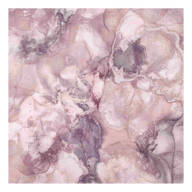 Wanddeko Abstrakt Farbexperimente Marmor Violett