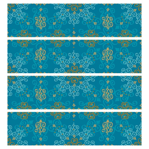 selbstklebende Folie Muster Orientalisches Ornament Türkis