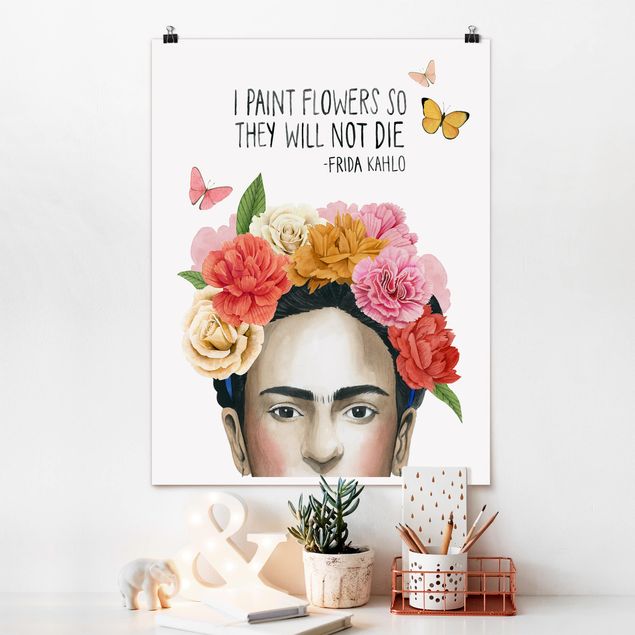 Wanddeko bunt Fridas Gedanken - Blumen