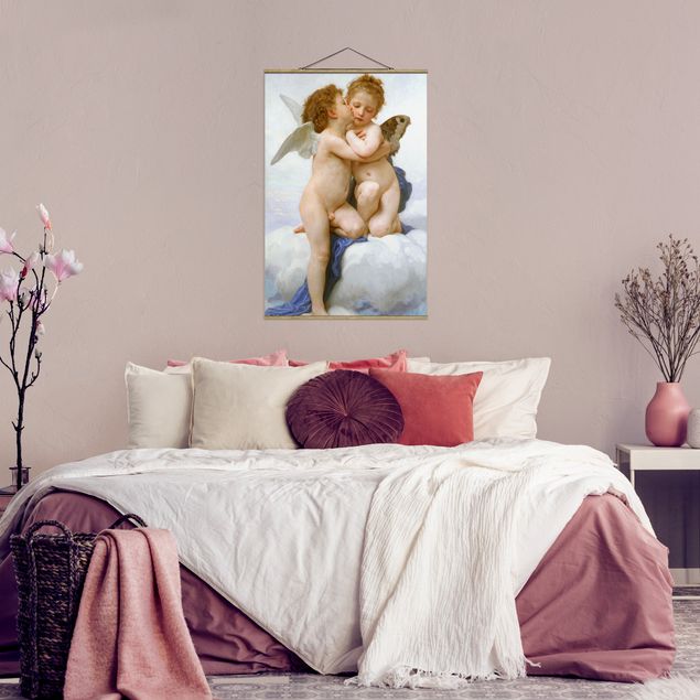 Wanddeko Wohnzimmer William Adolphe Bouguereau - Der erste Kuss