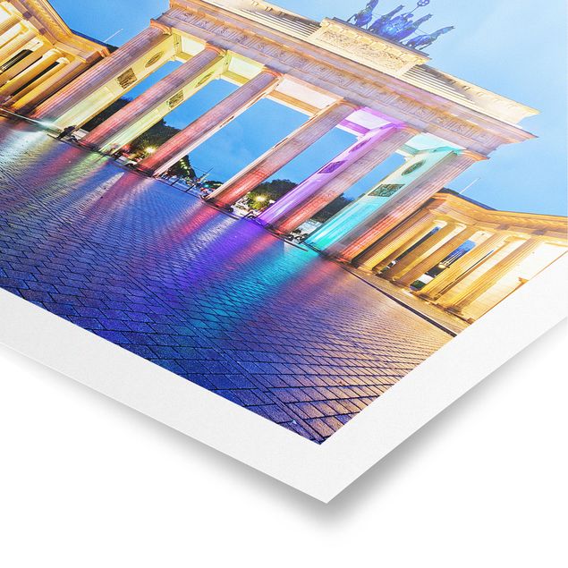 Wanddeko Architektur Erleuchtetes Brandenburger Tor