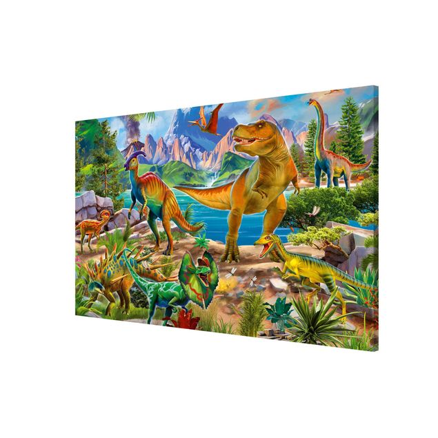 Wanddeko Büro T-Rex und Parasaurolophus