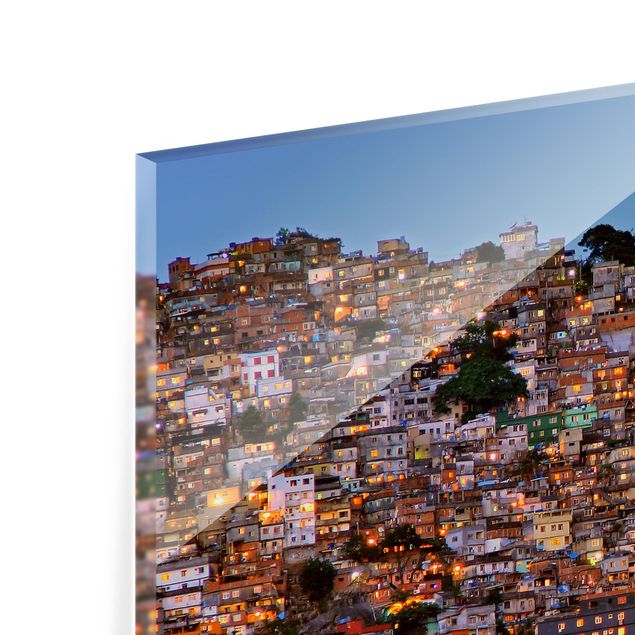 Wanddeko Skylines Rio de Janeiro Favela Sonnenuntergang